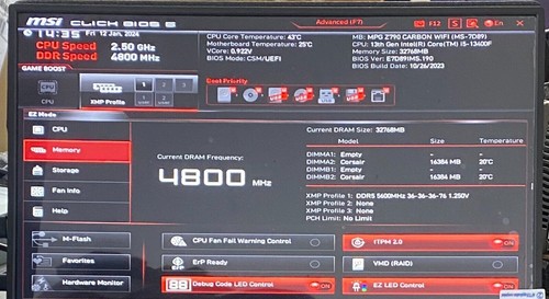 Placa madre MSI MPG Z790 carbono WiFi 12ª/13ª generación Intel DDR5 LGA 1700 ATX - Imagen 3 de 6