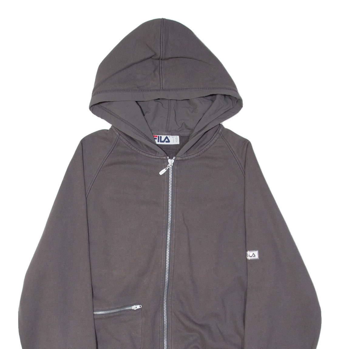 FILA Felpa donna grigia con cappuccio e zip intera M