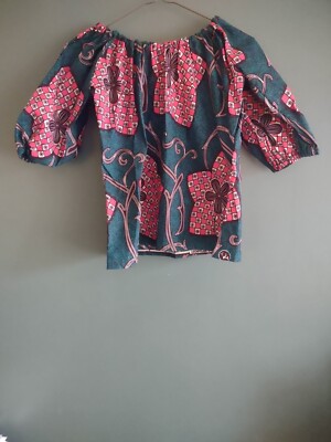  African Ankara Top Size S-M (2-6) W/Gift