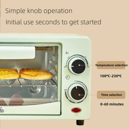 600W MINI Electric Oven Grill Toaster Bake Compact Oven Timer Breakfast Maker - Picture 5 of 11