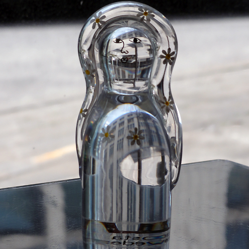 工芸品 Vintage Kosta boda glass objects 1973 MISS KOSTA figurine Glass by Kosta Boda 5.5