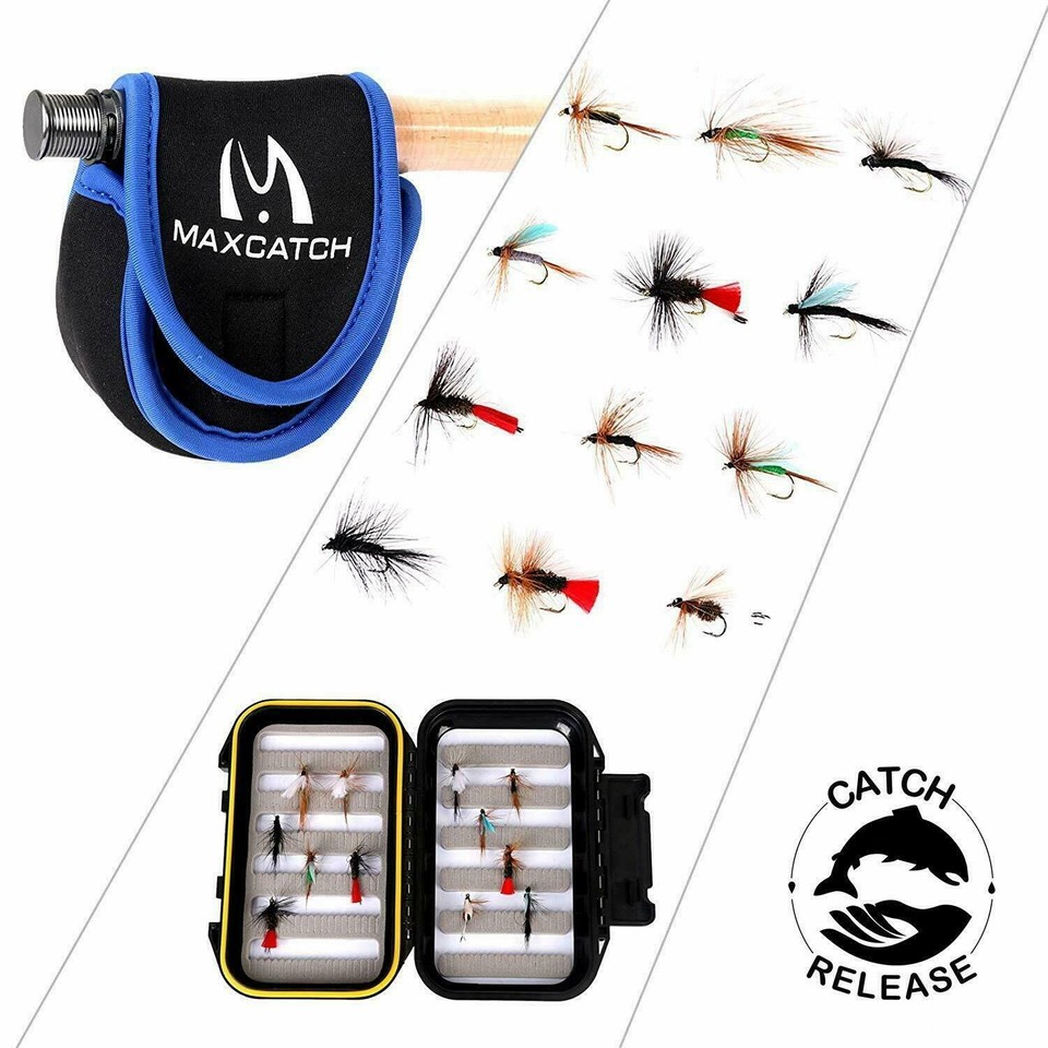 Maxcatch Fly Fishing Rod Combo,1/2/3WT Rod, Reel, Line Outfit For Small