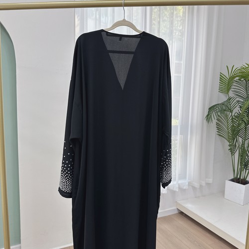 Open Kaftan Muslim Women Long Dress Abaya Dubai Kimono Robe Ramadan Gown Prom - Picture 9 of 23