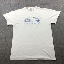 Vintage Kentucky Wildcats Shirt Mens Large White Blue Spell Out 1998 Champions *