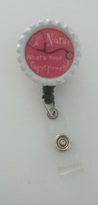 "I'm A Nurse, What's Your Superpower" Retractable ID Name Badge Holder-Alligator