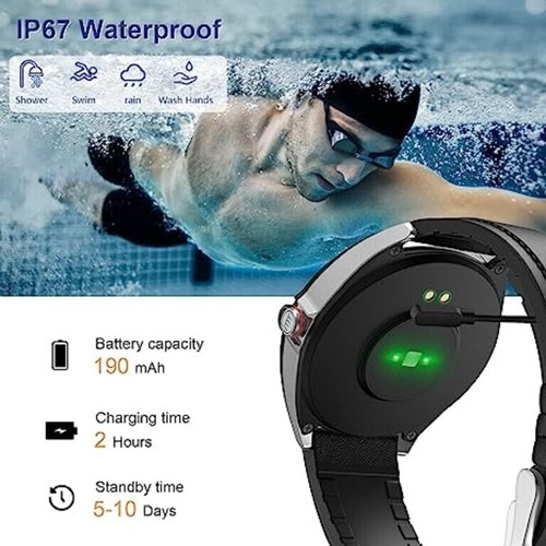 Smart Bluetooth Watch Impermeabile Cardiofrequenzimetro Fitness Tracker per iPhone Android. - Foto 10 di 10