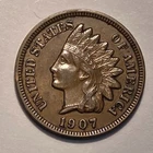 #5 Nicer Low Mintage "about uncirculated++" 1907 Indian Head Cent