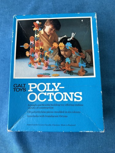 GALT TOYS - Rare POLY-OCTONS - Vintage 3+ 70’s - 115 Pieces Inc. - 5 Missing