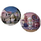 Precious Moments Plates Hamilton Collection 1993 1994 Set/2 Puppies Hearts Pink