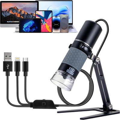 Jiusion 1080P USB Digital Handheld Microscope, 50 to 1000x Magnification Endosco