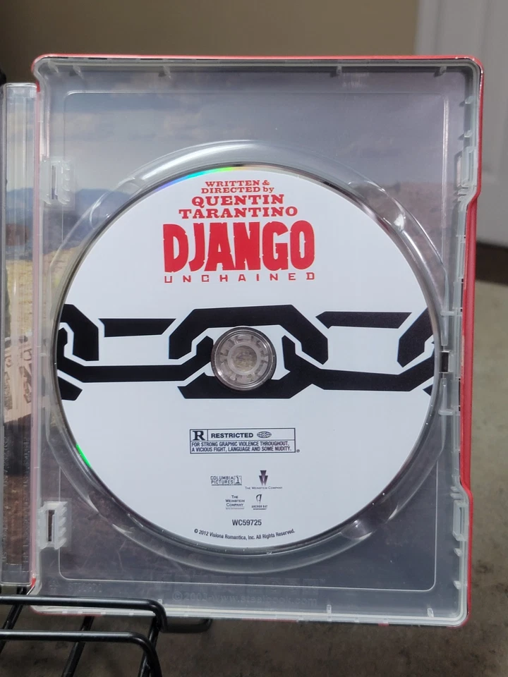Django Unchained Blu-ray/Dvd + Bonus Disc Steelbook w/ j-card & clear bag 2012 - Image 3 of 4