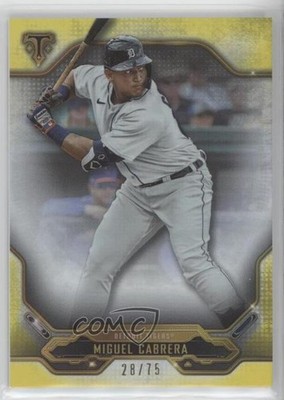 2020 Topps Triple Threads Citrine 28/75 Miguel Cabrera #34 o7m