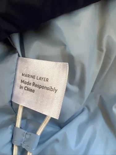 Marine Layer x Lost & Found Sz Medium Whistler Puffer Vest Blue Colorblock Down image 4