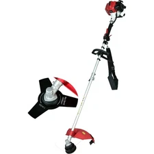 PowerSmart ps4532 25.4 cc 2 Stroke Gas String Strimmer & Brush Cutter, Black/Red