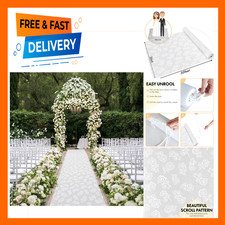Aisle Runner for Wedding Ceremony 3x50 Feet White Non-Woven Fabric Outdoor