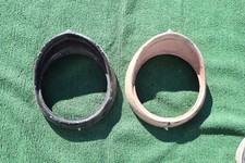 1956 Ford Fairlane Victoria Headlight Bezels With Chrome On Top 56