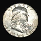 1963-D Franklin Half Dollar 90% Silver Uncirculated Brilliant Luster High Grade