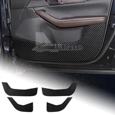 Door Anti-Kick Pad Stickers Trim For Mazda CX-30 2020-2025 Leather Carbon Print