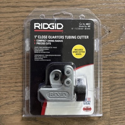 Brand New RIDGID 40617 Model 101 Close Quarters Tubing Cutter 1/4'' to 1-1/8'' USA
