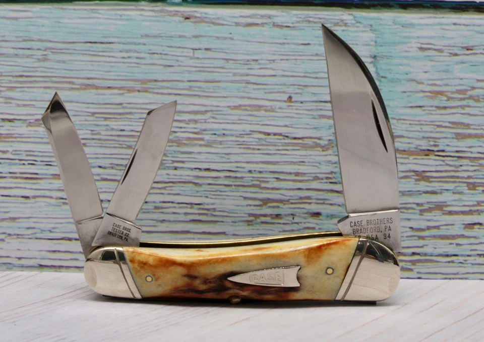 Cuchillo Case Bros Classic XX 1994 Seahorse Whittler India Stag 5355, LTD 1/150 Foto 2 de 4