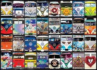 Puzzle (1000 T.) Bunte VW Bulli Ansichten (Eurographics) Neu/Ovp