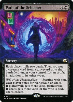 Path of the Schemer (115) Extended Art March of the Machine Commander MOC MTG