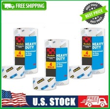3 PACK Scotch Heavy Duty Shipping Packing Tape, Clear, 4 Tape Rolls