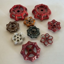 VINTAGE WATER FAUCET  / VALVE HANDLES KNOBS /  STEAMPUNK INDUSTRIAL LOT # 11