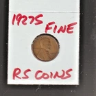 1927S   FINE   LINCOLN  CENT     FINE    1927S     /   RS COINS #27R  FREE SHIP