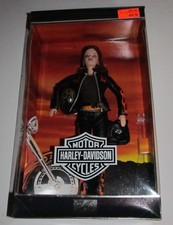 Harley-Davidson Barbie Doll 2000 Collector Edition 3 Mattel Flames Black Leather