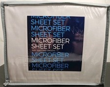 Microfiber Sheet Set Size Queen White NEW