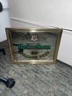Vintage Heineken Holland Beer Mirror Sign Bar Man Cave Amsterdam Holland 16”x14”