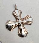 Sterling Silver Reed & Barton 1980 Christmas Cross Ornament or Large Pendant