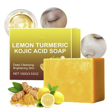 Curcuma Kojic Acid Whitening Soap   Turmeric  Coconut Oil, Vitamin E   Face  B