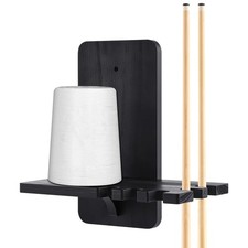 Geelin Wall Mounted Pool Accessory, Solid Wood Cue Stick Claw Holder  Cone C...