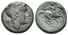 FITZ IONIA KOLOPHON APOLLO HORSEMAN GREEK BRONZE COIN 4,40g18mm ±QQQ201
