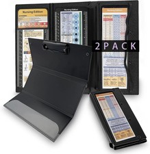 2Packs Nursing Clipboard Foldable, Black Nurse for Medical