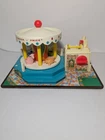 VTG 1974 Fisher Price Little People Family Merry Go Round Carousel - Works