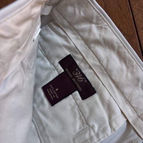 NWOT Boys Brooks Brothers Khakis Chino Pants Ivory sz 8 / 23" inseam - Picture 5 of 8