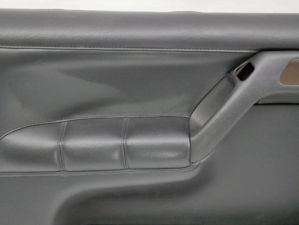 LH Driver Front Interior Door Panel 95-99 VW Cabrio MK3 Black Leather - Genuine - Image 4 of 4