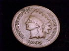 1865 Indian Head Cent, Good Grade.  The plain "5" variety.