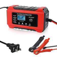 TIPHOPE Car Battery Charger-10-Amp 12V and 24V Fully-Automatic Smart Car Batt...