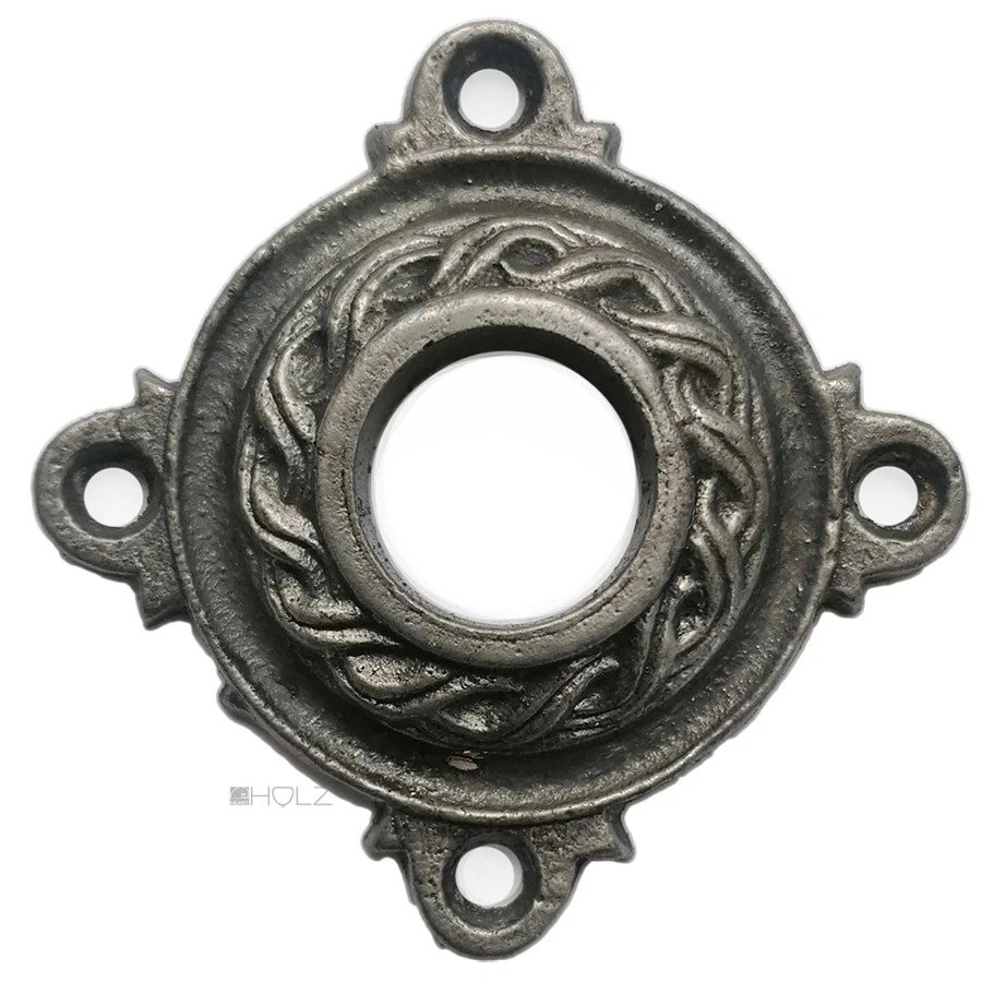 Rosace de poignée de porte antique Original en fonte, Gris, 18-18.4mm - Photo 1/1