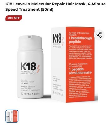 K18 Biomimetic Hairscience Leave-In Molecular Repair Hair Mask