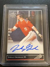 Jordan Groshans 2018 Leaf Ultimate Draft Gold Leaf Stars Auto card #BG-JG2!