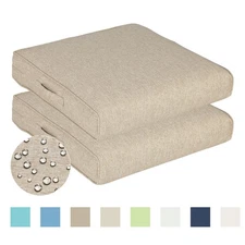 Aoodor 2pcs Patio Chair Cushion Soft Polyester Removable Cover with Handle