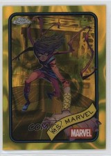 2025 Topps Chrome Marvel Comics Yellow Lava Refractor Ms Marvel #130 1ce5