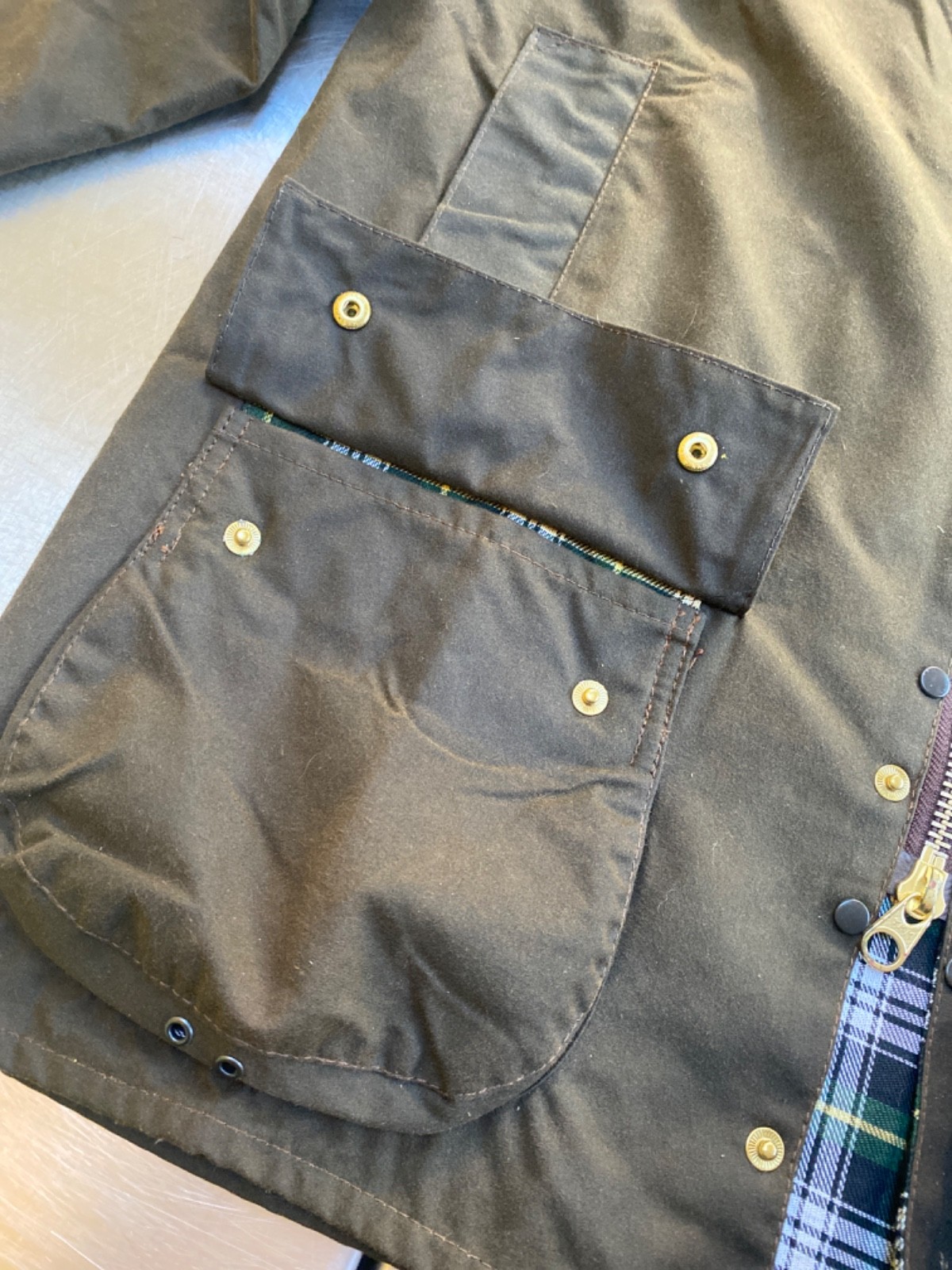 Barbour 1994 Vintage A50 Moorland C42 mens XL 50in brown waxed shooting jacket image 9