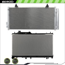Car Radiator and A/C Condenser Kit Fits 2008 2009 2010 2011-2014 Subaru Impreza