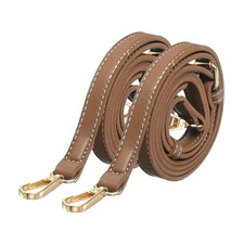 Leather Purse Straps 2Pcs - 51.2 Inch Adjustable Straps - Khaki Gold